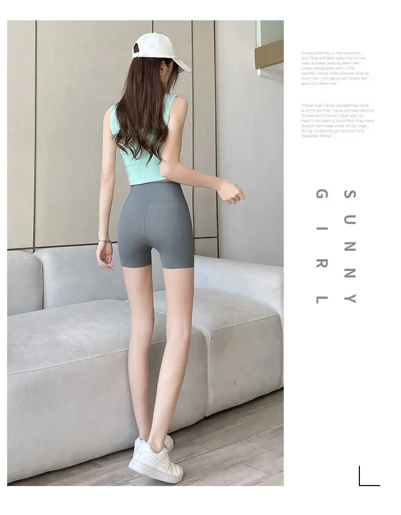 Women's Black Anti-Walking Belly Lifting Shorts — feature 32
