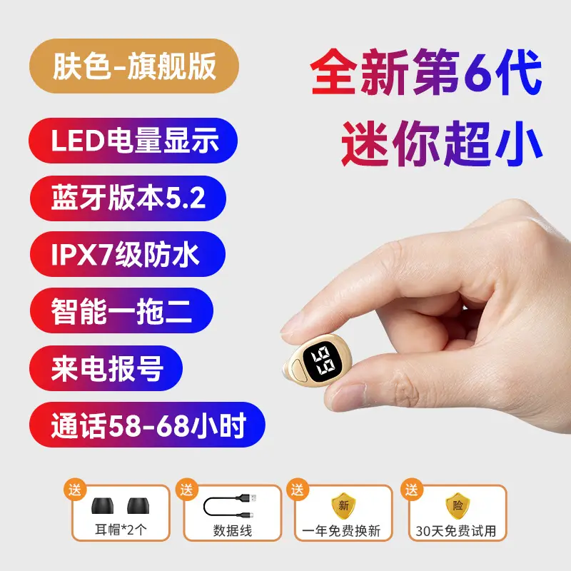 Bluetooth Headset Mini Invisible In-Ear Business Style - Image 4