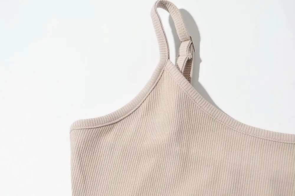 White Tight Fitting Thong Bodysuit Ribbed High Waist — feature 28