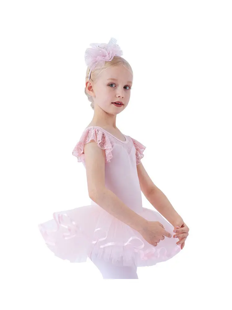 Girls Ballet Skirt Summer Dance Wear Pink - Image 5