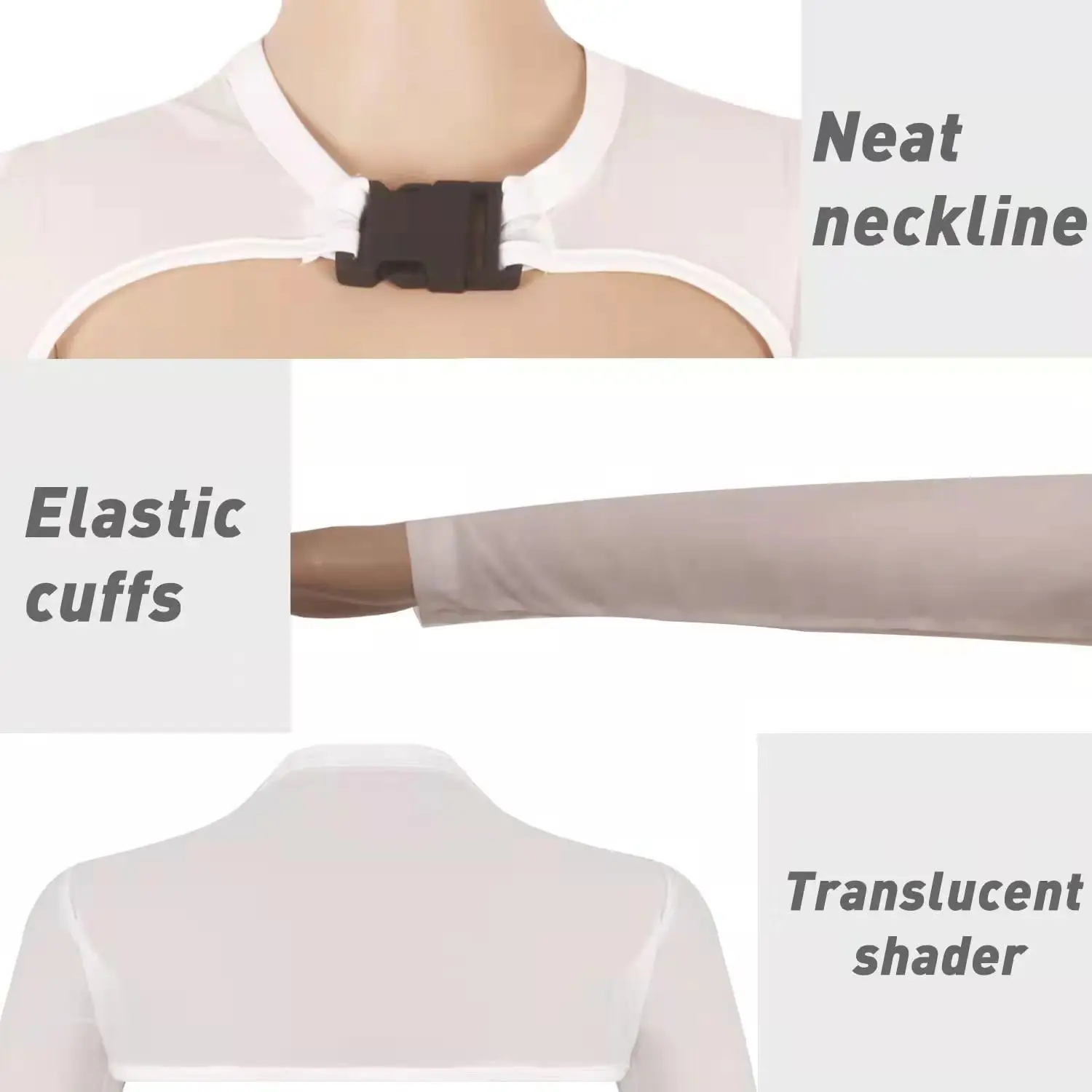 See-Through Mesh Crop Top with Transparent Front Placket & Long Sleeves — feature 13