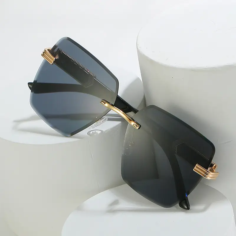 Spring New Frameless Sunglasses Gradient Colors Square Frame Women