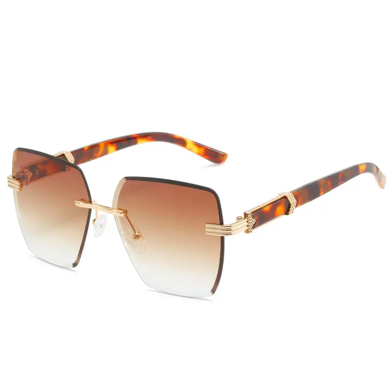 Spring New Frameless Sunglasses Gradient Colors Square Frame Women