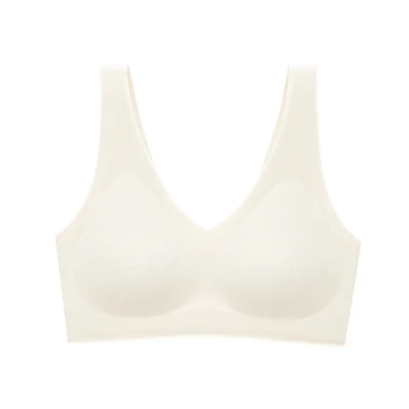 Beautiful Back Ultra-thin Non-marking Underwear Women's New Thin Large Chest Bra Chest-revealing Small Sports Vest Bra without Steel Rings