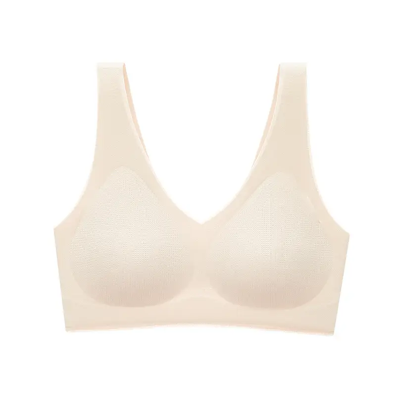 Beautiful Back Ultra-thin Non-marking Underwear Women's New Thin Large Chest Bra Chest-revealing Small Sports Vest Bra without Steel Rings