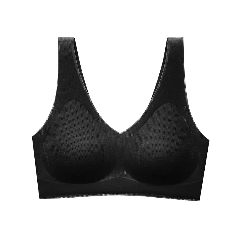 Beautiful Back Ultra-thin Non-marking Underwear Women's New Thin Large Chest Bra Chest-revealing Small Sports Vest Bra without Steel Rings
