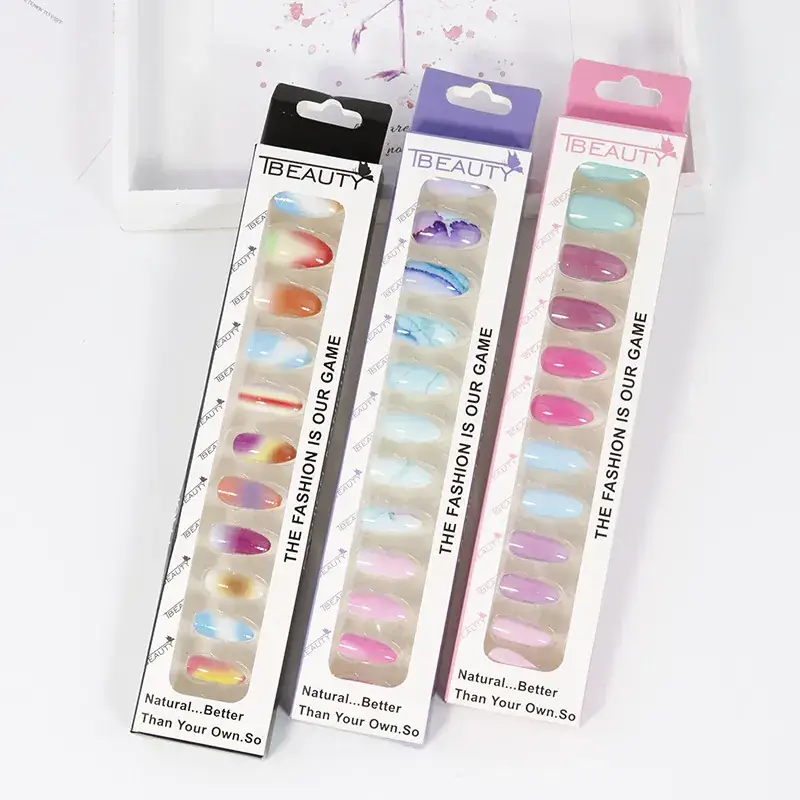 12 Boxed Fake Nails Detachable for Ladies - Image 3