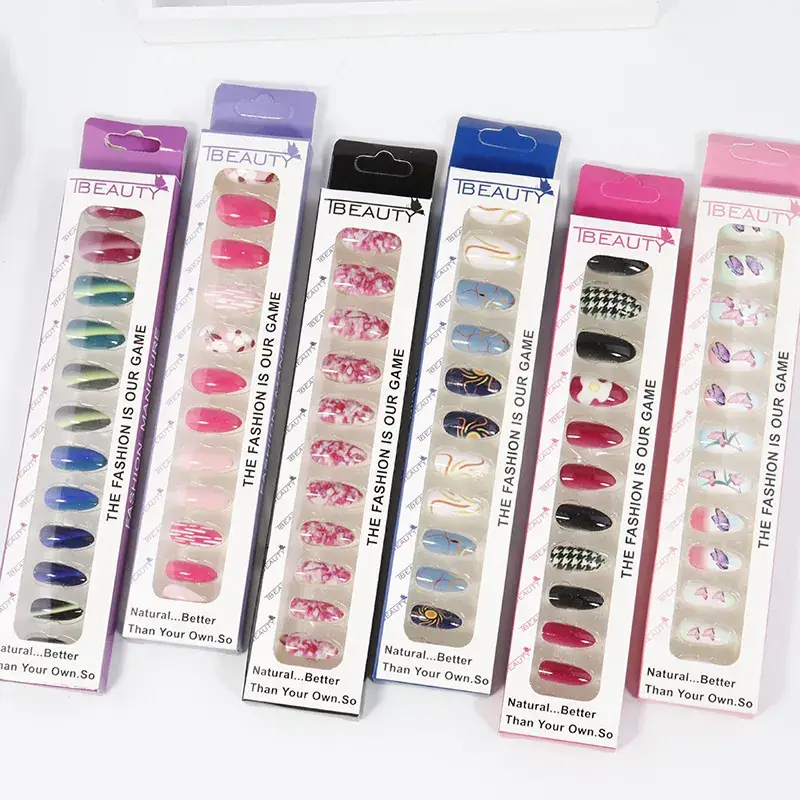 12 Boxed Fake Nails Detachable for Ladies - Image 4