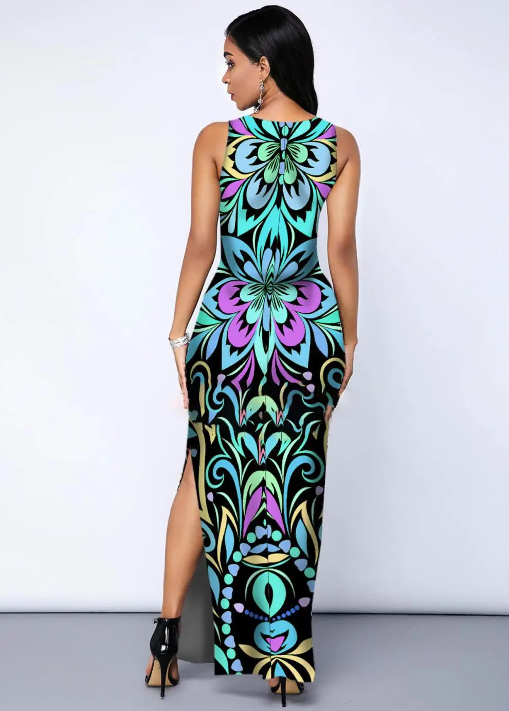 2023 Digital Print Sleeveless Round Neck Dress for Women — feature 15