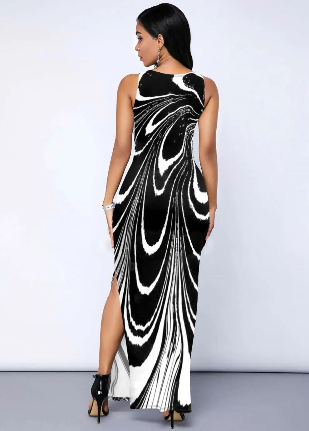 2023 Digital Print Sleeveless Round Neck Dress for Women — feature 17
