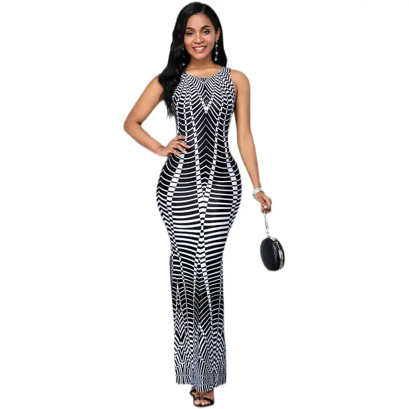 2023 Digital Print Sleeveless Round Neck Dress for Women — feature 7