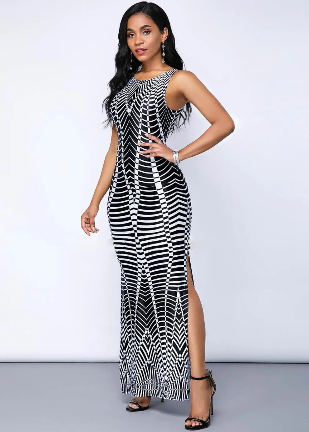2023 Digital Print Sleeveless Round Neck Dress for Women — feature 8