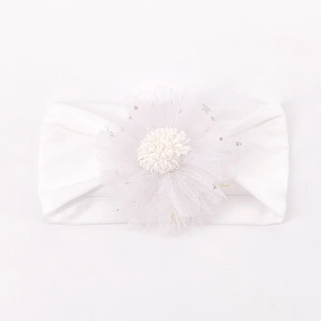 Yellow Mesh Star Flower Headband for Girls - Image 5