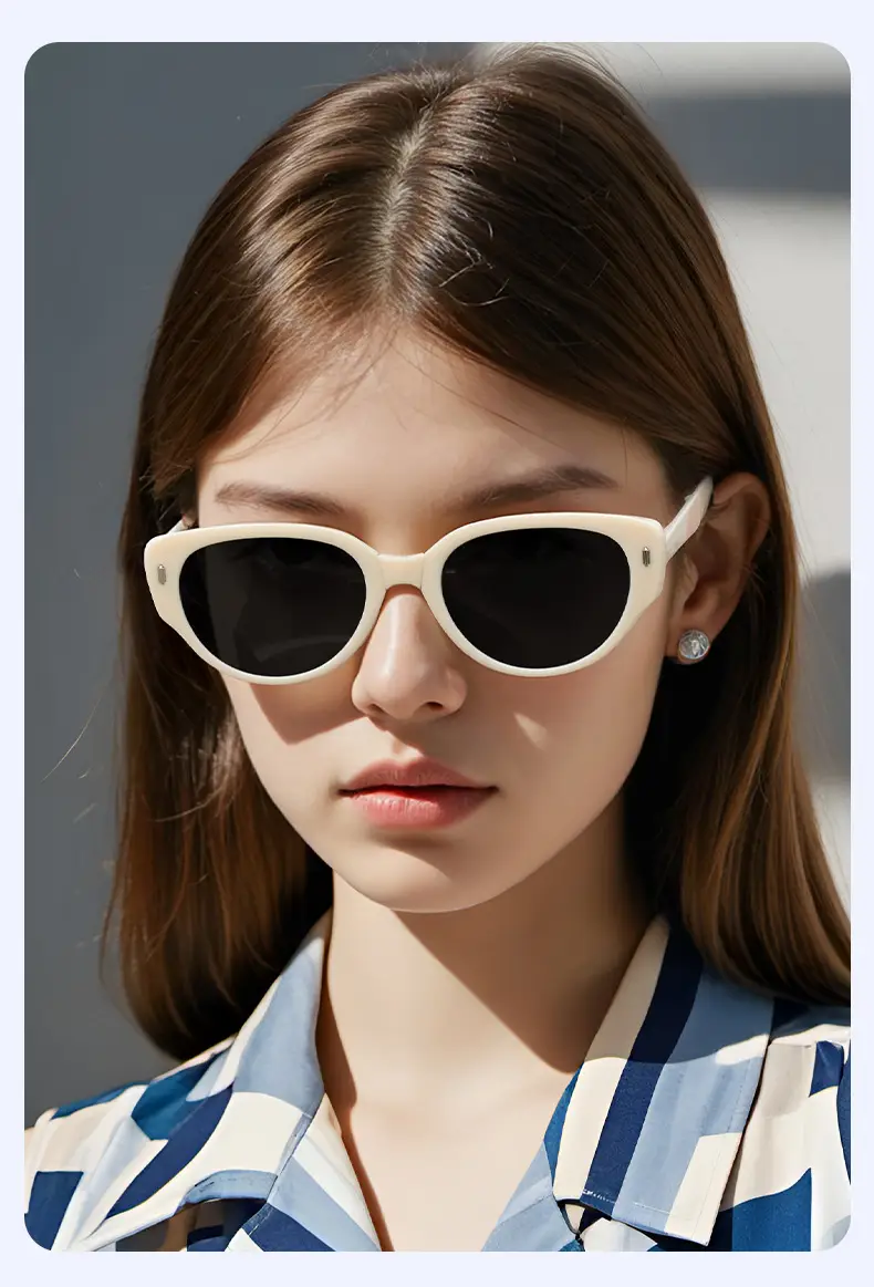 Foldable Sunscreen Sunglasses White CD009 β feature 4