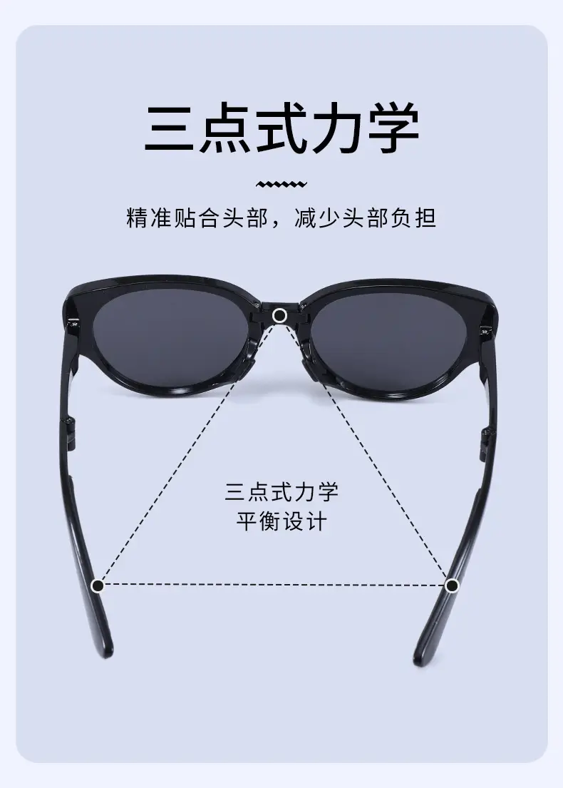 Foldable Sunscreen Sunglasses White CD009 β feature 7