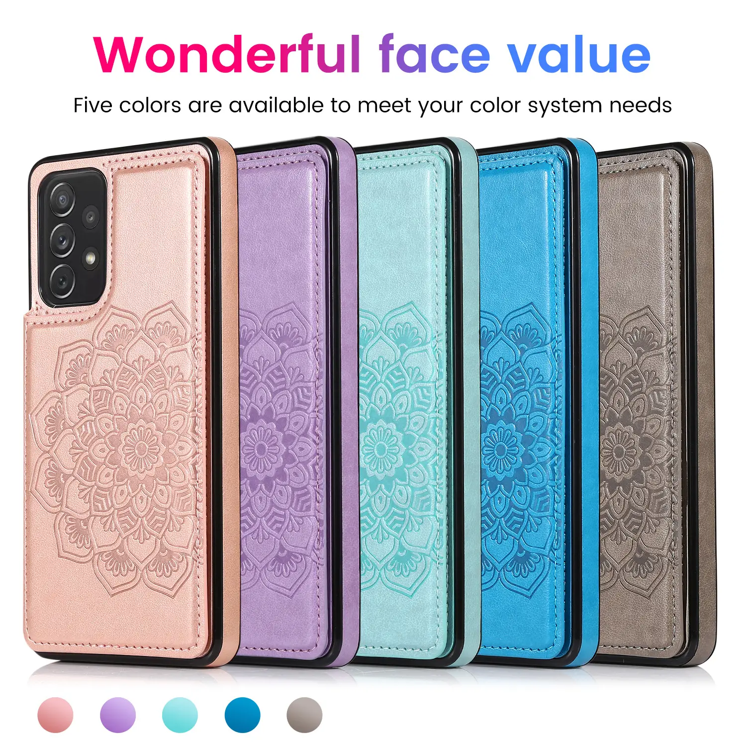 Samsung Series A72 Double Buckle Mandala Case Light Breathable