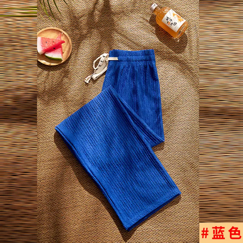 Women's Drawstring Ice Silk Wide Leg Pants Green - Image 4