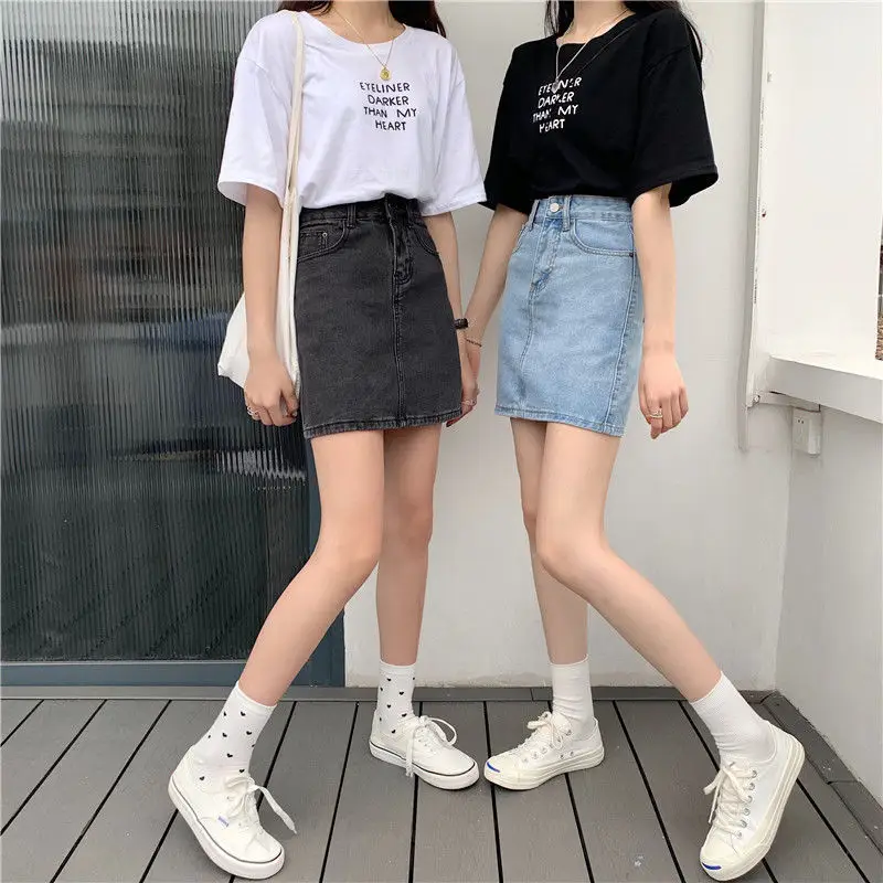 Women's Light Blue Denim High Waist Shorts - Image 7