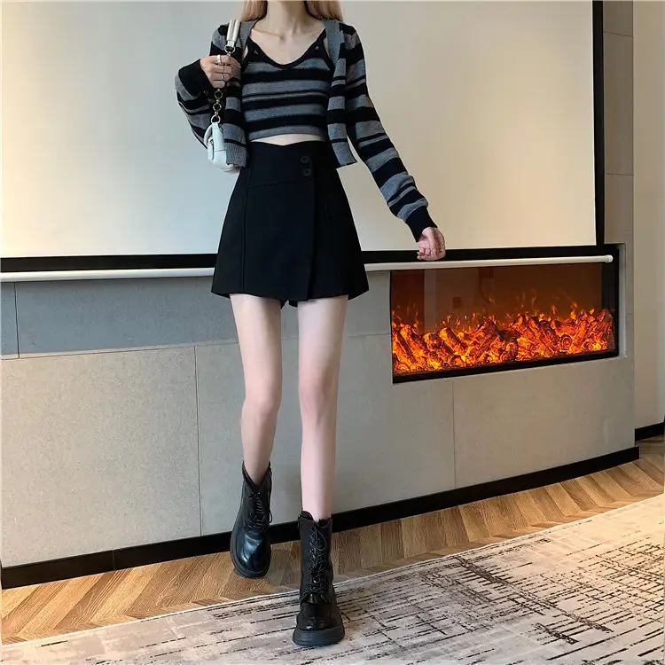 Women's High Waist A-Line Skirt Brown 2022 — feature 11