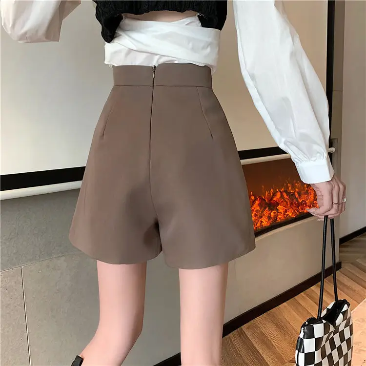 Women's High Waist A-Line Skirt Brown 2022 — feature 19