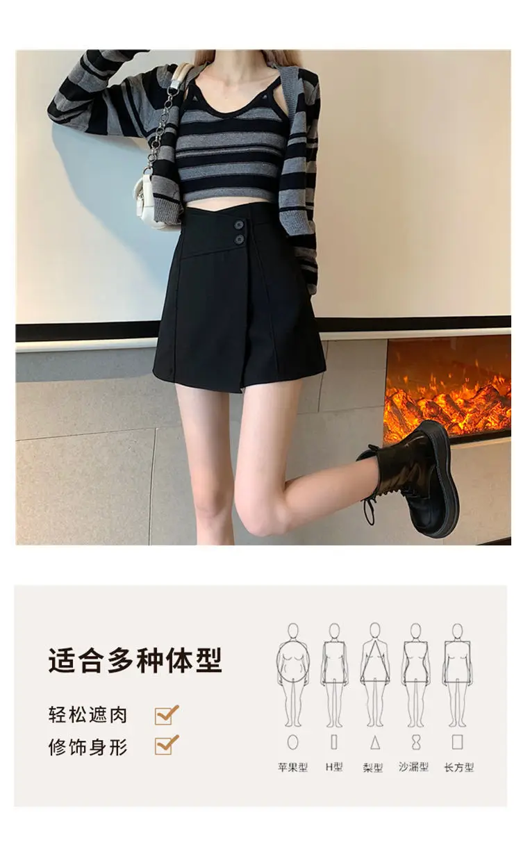 Women's High Waist A-Line Skirt Brown 2022 — feature 3
