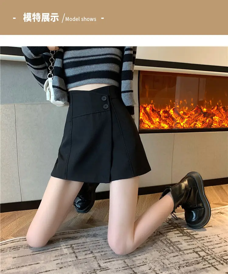 Women's High Waist A-Line Skirt Brown 2022 — feature 5