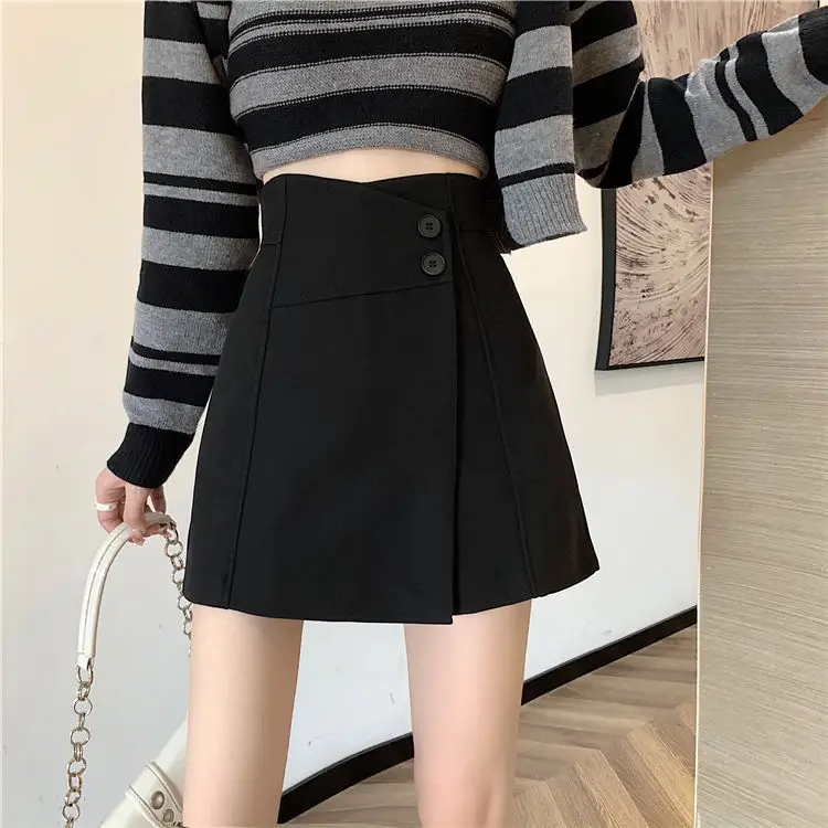 Women's High Waist A-Line Skirt Brown 2022 — feature 9