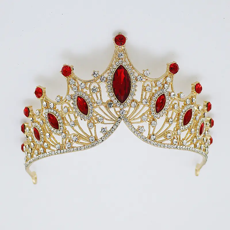 2024 New Bride Crown Wedding Hair Crown Birthday Headwear Hair Accessories Prom Cake Crown - Image 2
