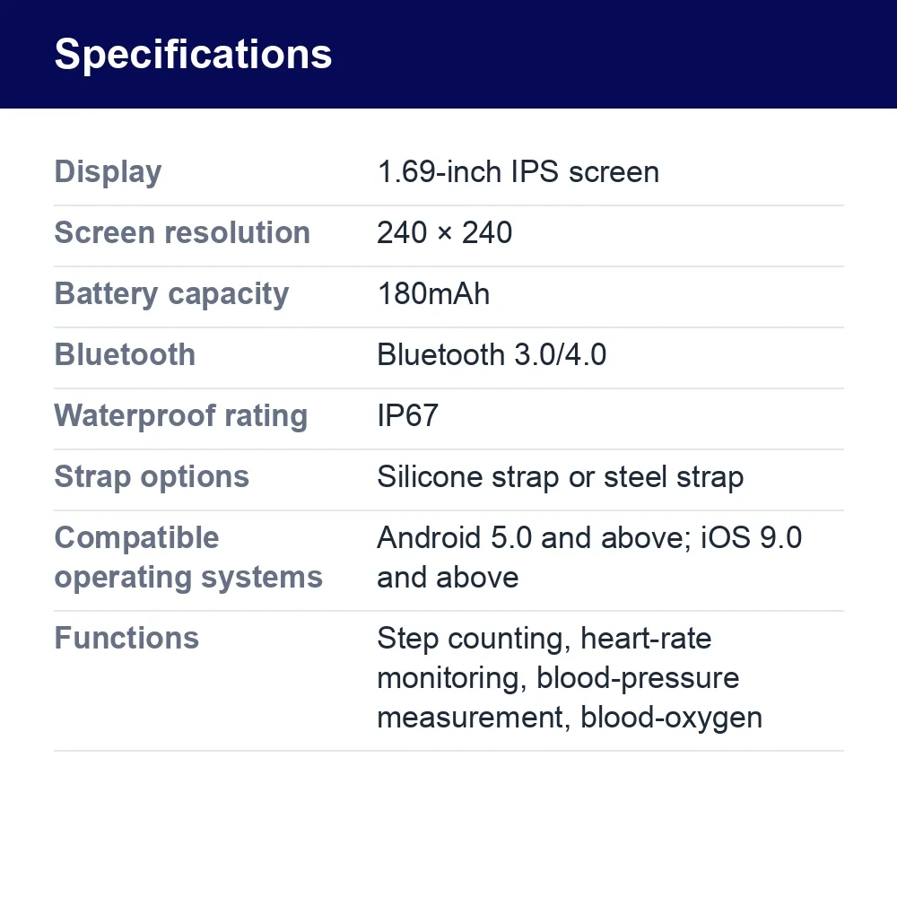 Y13 Smartwatch with Bluetooth Calling and Fitness Tracking – specifications
