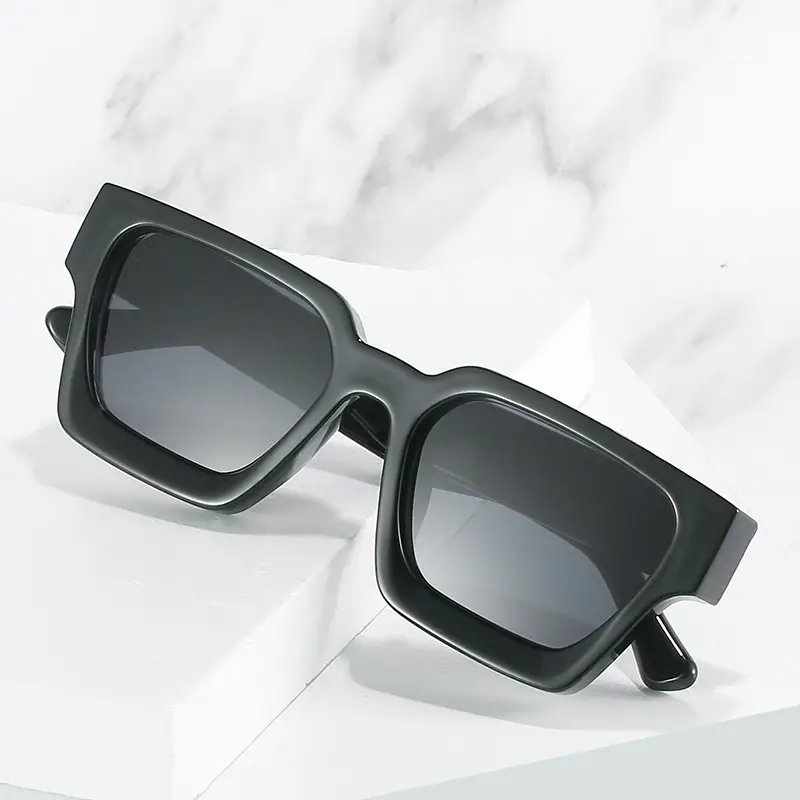 Square Frame Sunglasses Black Foreign Trade Large Frame