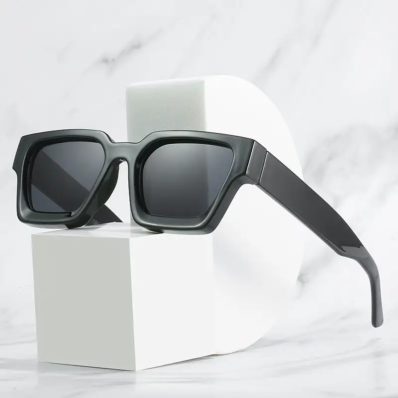 Square Frame Sunglasses Black Foreign Trade Large Frame