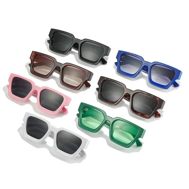 Square Frame Sunglasses Black Foreign Trade Large Frame
