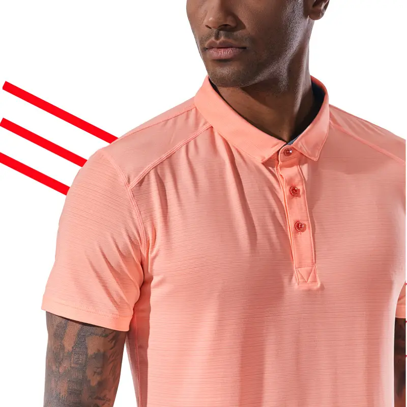 Men Light Blue Polo T-Shirt Quick Dry Sports Wear - Image 18