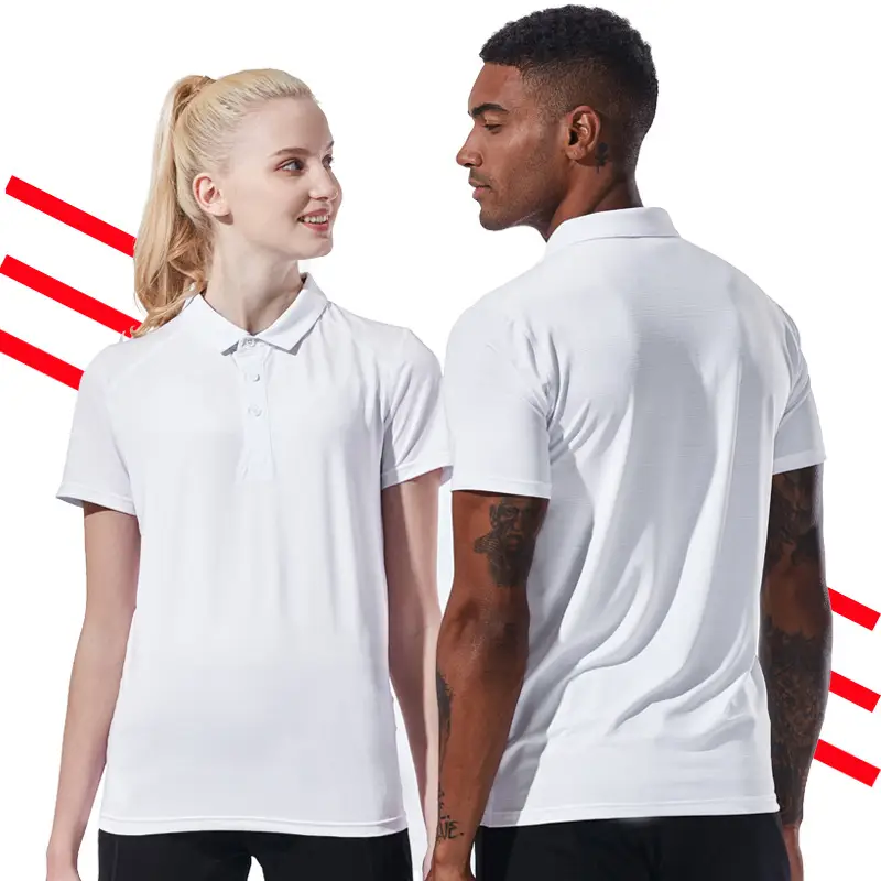 Men Light Blue Polo T-Shirt Quick Dry Sports Wear - Image 19