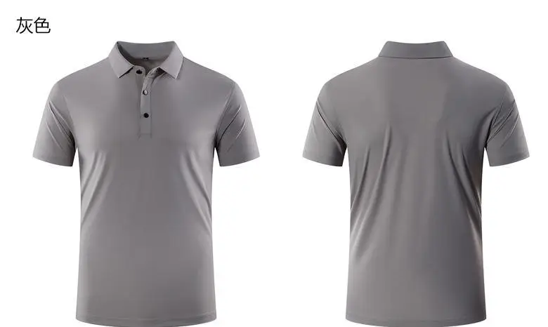 Men Light Blue Polo T-Shirt Quick Dry Sports Wear — feature 26
