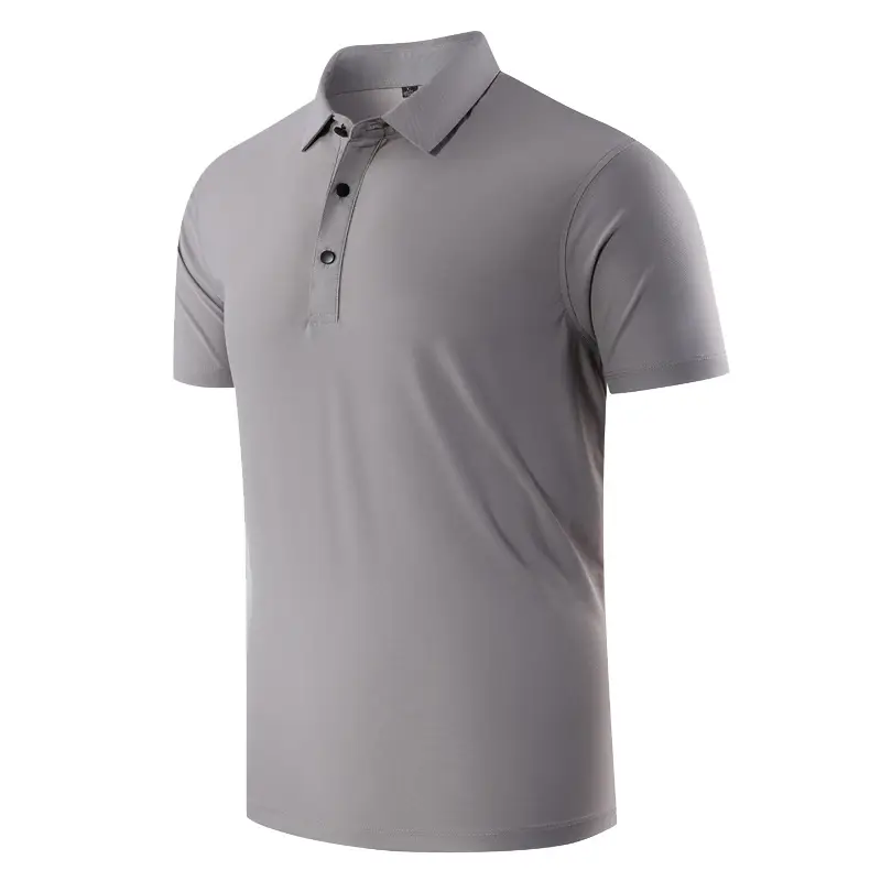 Men Light Blue Polo T-Shirt Quick Dry Sports Wear - Image 11