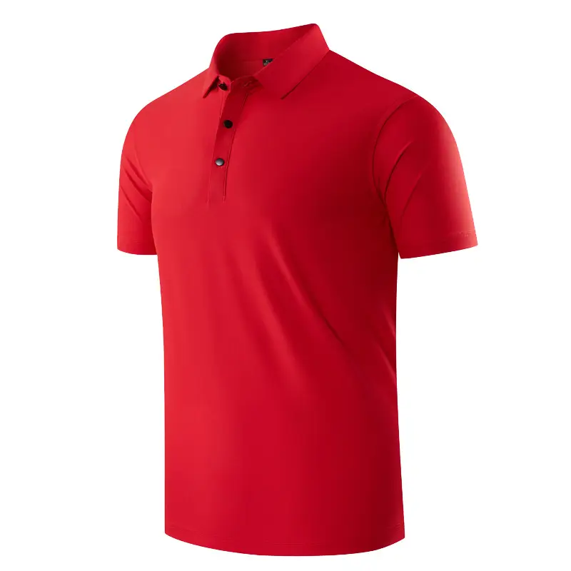 Men Light Blue Polo T-Shirt Quick Dry Sports Wear - Image 12
