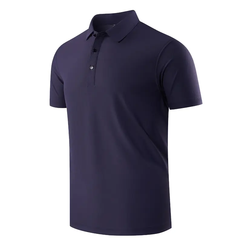 Men Light Blue Polo T-Shirt Quick Dry Sports Wear - Image 14