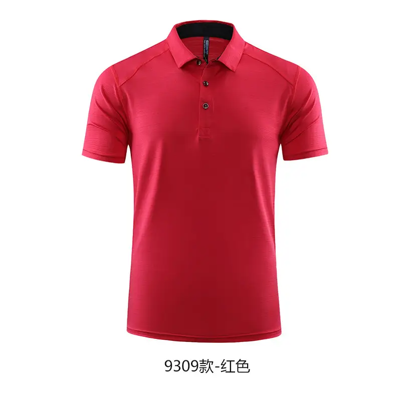 Men Light Blue Polo T-Shirt Quick Dry Sports Wear - Image 2