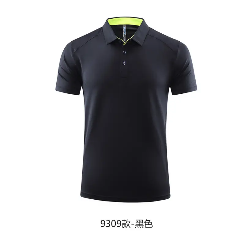 Men Light Blue Polo T-Shirt Quick Dry Sports Wear - Image 3