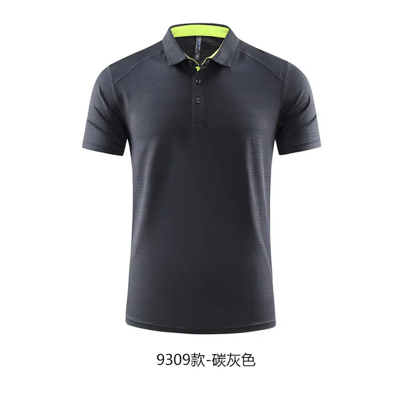 Men Light Blue Polo T-Shirt Quick Dry Sports Wear - Image 6