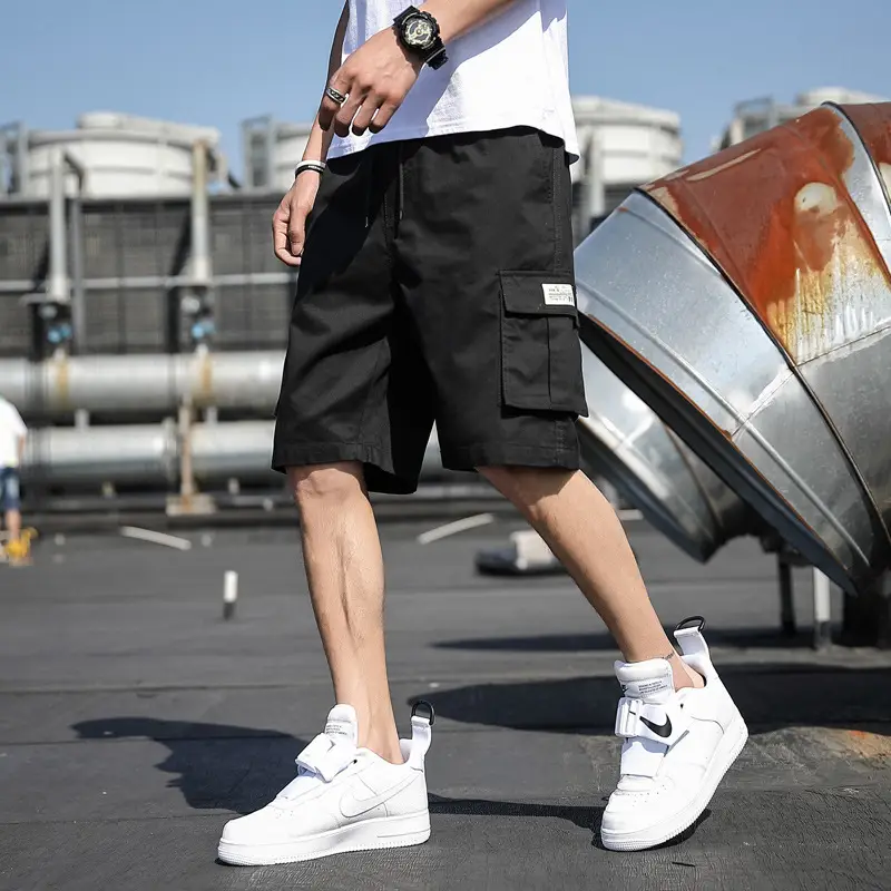 Men Korean Style Grey Shorts Casual Sports Wear - Image 5