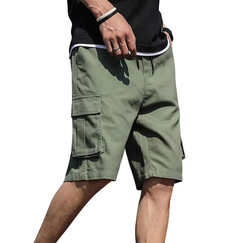 Men Korean Style Grey Shorts Casual Sports Wear - Image 9