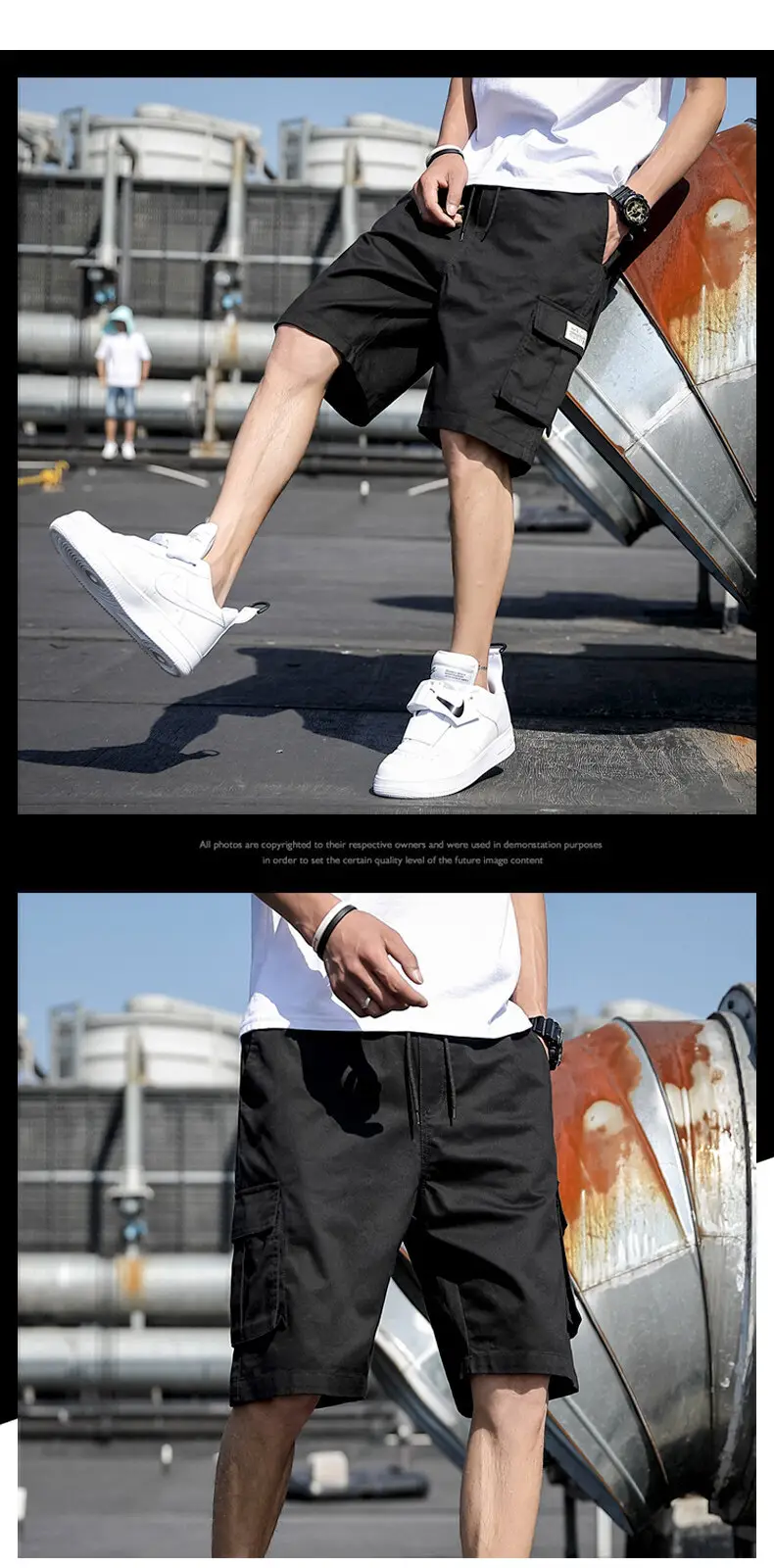 Men Korean Style Grey Shorts Casual Sports Wear — feature 12