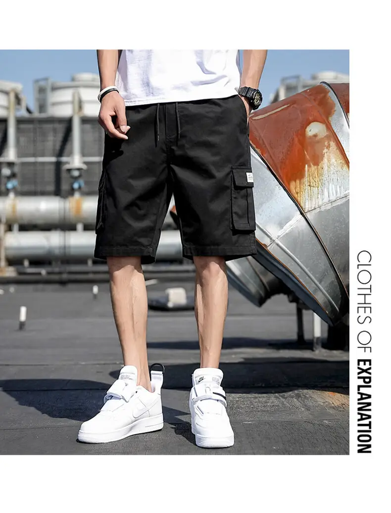 Men Korean Style Grey Shorts Casual Sports Wear — feature 15