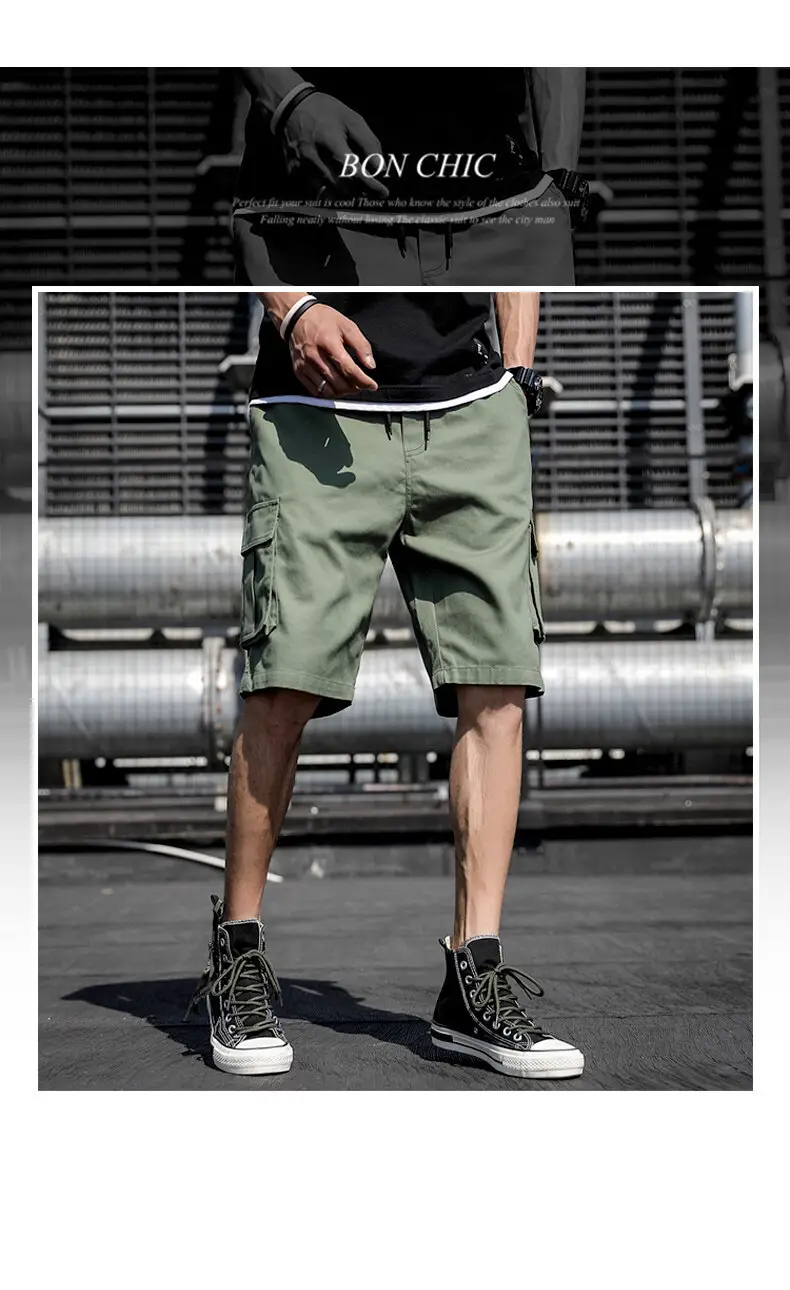 Men Korean Style Grey Shorts Casual Sports Wear — feature 5