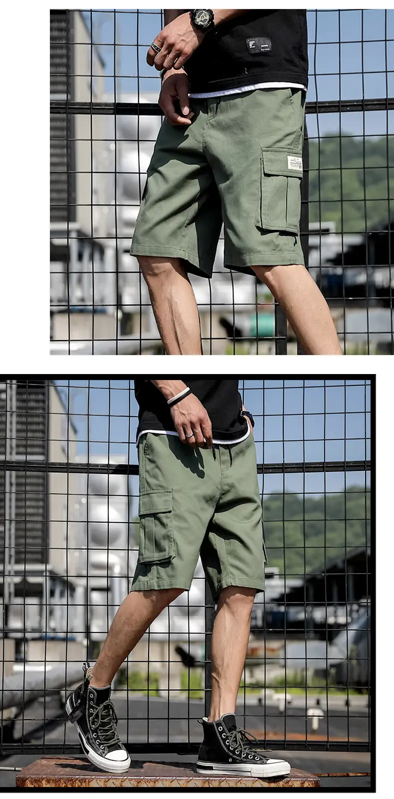 Men Korean Style Grey Shorts Casual Sports Wear — feature 6