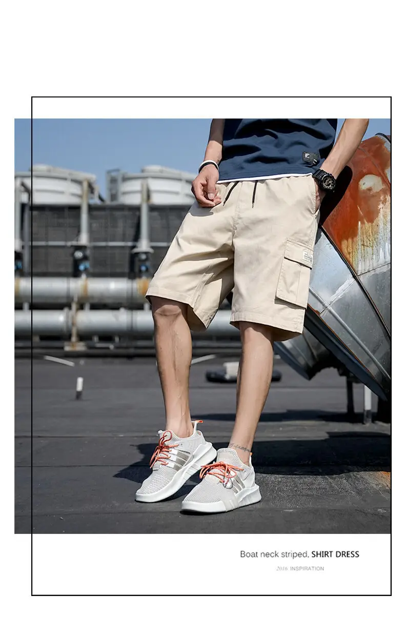 Men Korean Style Grey Shorts Casual Sports Wear — feature 7