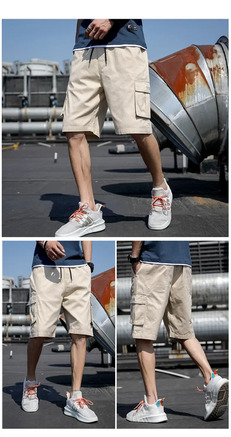 Men Korean Style Grey Shorts Casual Sports Wear — feature 9