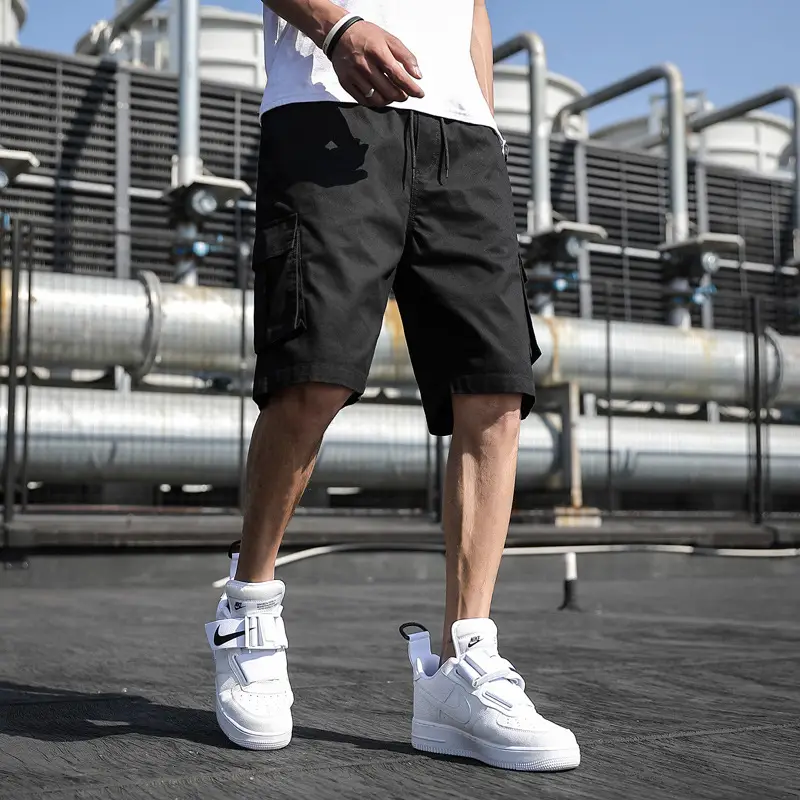 Men Korean Style Grey Shorts Casual Sports Wear - Image 3